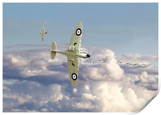  Spitfire - '.....to so few'. Print by Pat Speirs