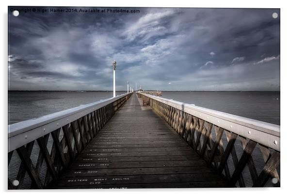 Yarmouth Pier Acrylic by Wight Landscapes
