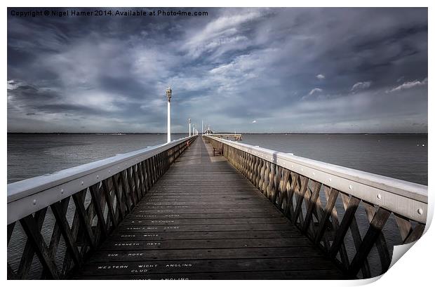 Yarmouth Pier Print by Wight Landscapes