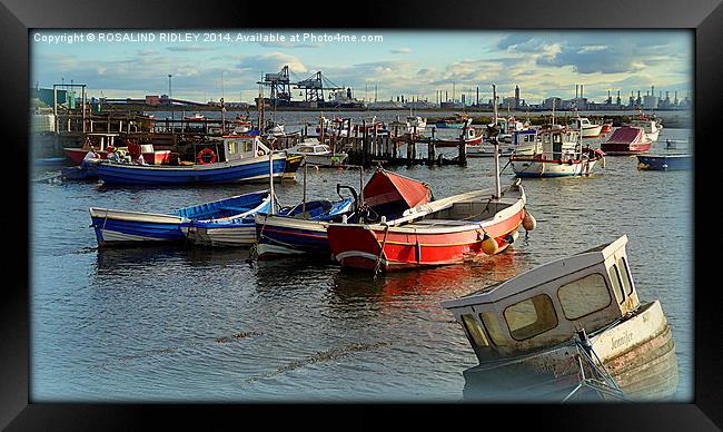 FISHING BOATS AT SOUTH GARE REDCAR  Framed Print by ROS RIDLEY