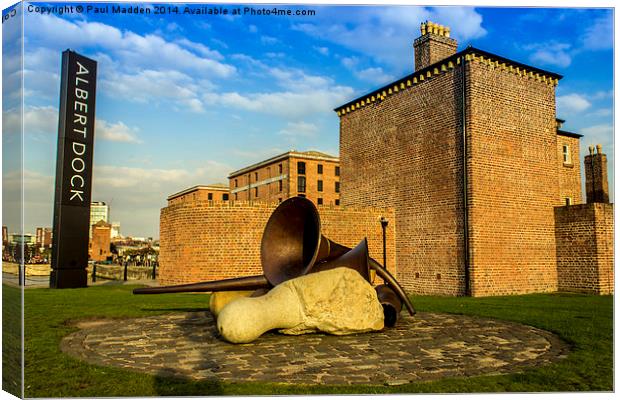 Artwork at the Albert Dock Canvas Print by Paul Madden