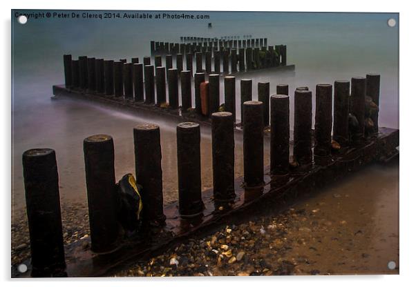  Caister Beach Acrylic by Peter De Clercq
