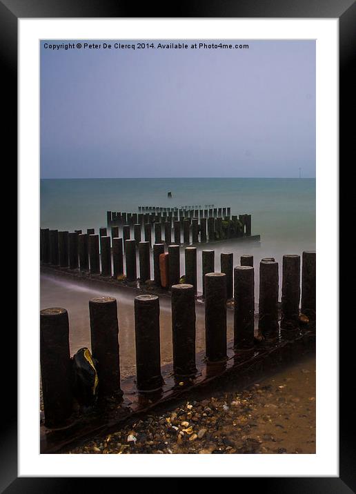  Caister Beach Framed Mounted Print by Peter De Clercq