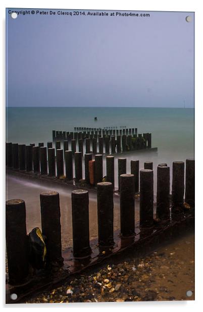  Caister Beach Acrylic by Peter De Clercq