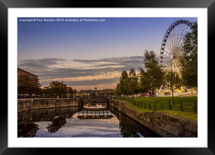 Liverpool wheel and the Dukes Dock Framed Mounted Print by Paul Madden