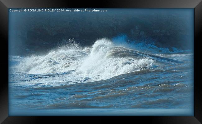 WAVES  Framed Print by ROS RIDLEY