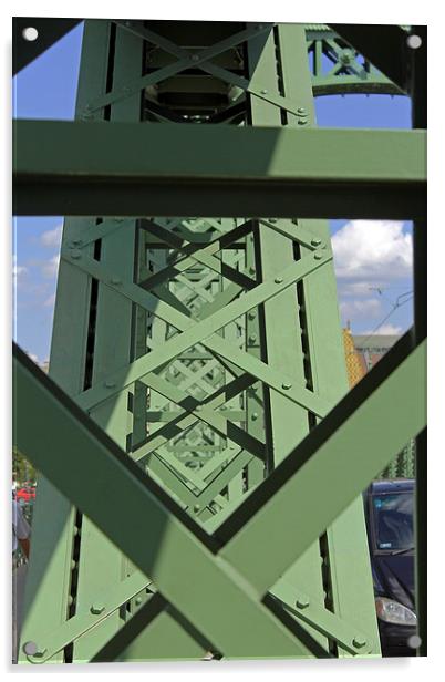  Liberty Bridge up Close Acrylic by Tony Murtagh