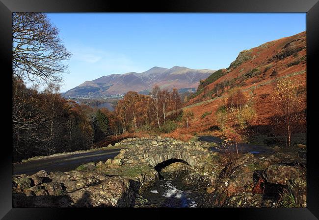 Ashness Bridge and Skiddaw  Framed Print by Ian Duffield