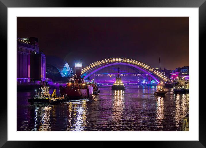  great north run celebrations Framed Mounted Print by Northeast Images