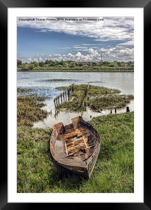  old boat at oare marshes  Framed Mounted Print by Thanet Photos