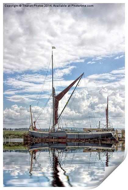  Old boat       Print by Thanet Photos