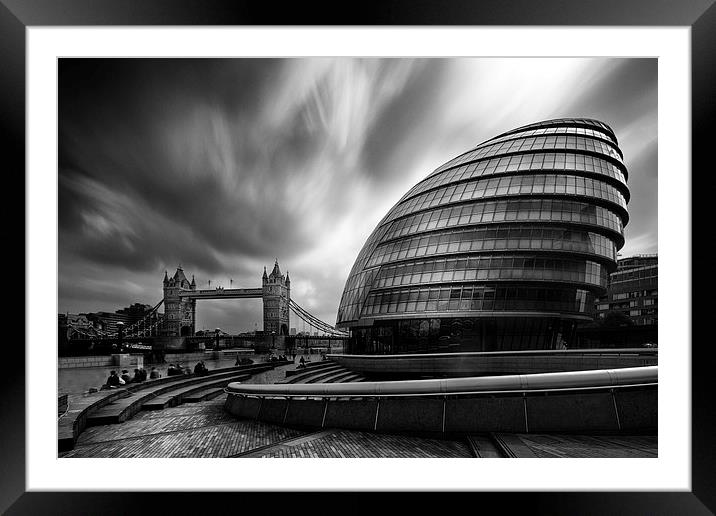  London City Hall and Tower bridge.  Framed Mounted Print by Ian Hufton