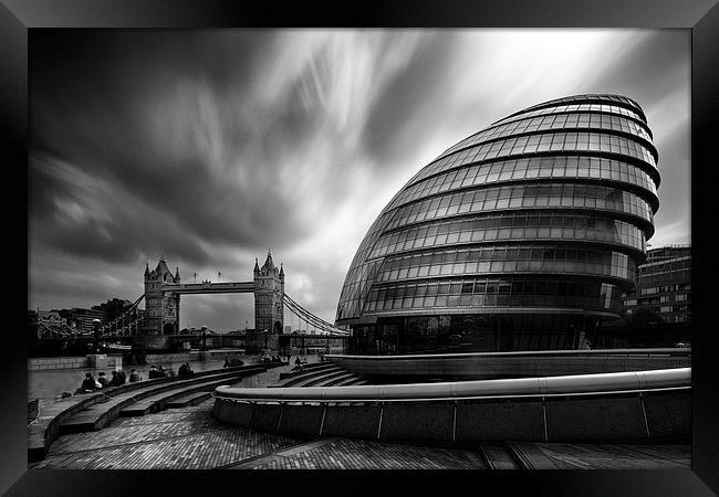  London City Hall and Tower bridge.  Framed Print by Ian Hufton
