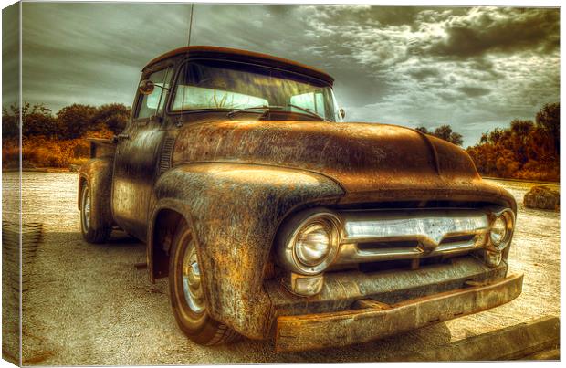  Rusty Ford Truck Canvas Print by Mal Bray