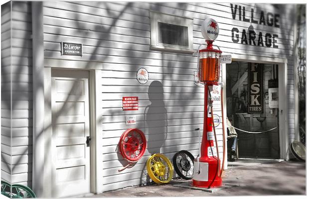  An Old Village Gas Station Florida Usa Canvas Print by Mal Bray
