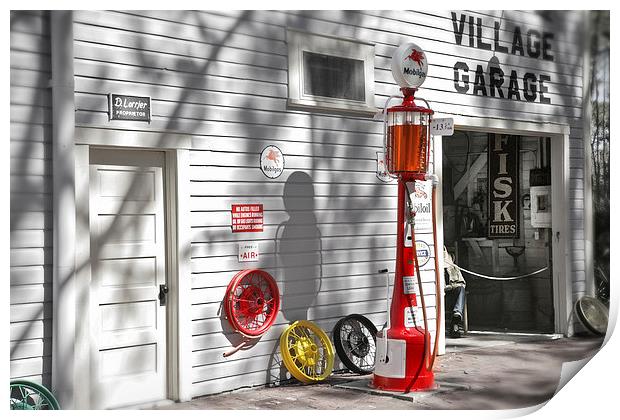  An Old Village Gas Station Florida Usa Print by Mal Bray