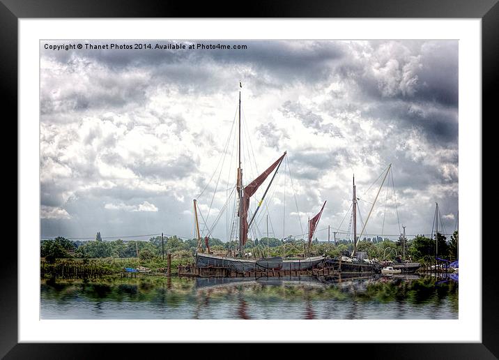  Thames barge  Framed Mounted Print by Thanet Photos