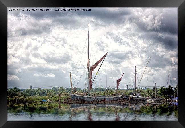  Thames barge  Framed Print by Thanet Photos