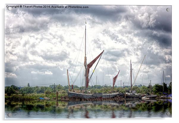  Thames barge  Acrylic by Thanet Photos