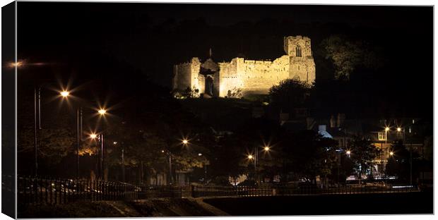  Oystermouth Castle Swansea Canvas Print by Leighton Collins