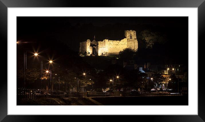  Oystermouth Castle Swansea Framed Mounted Print by Leighton Collins