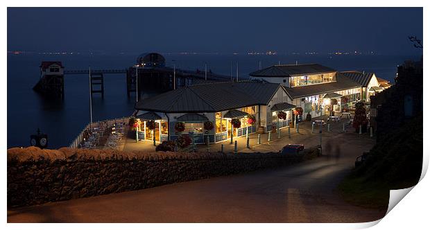  Mumbles Pier cafe Print by Leighton Collins