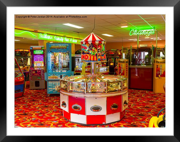  Amusement Arcade Framed Mounted Print by Peter Jordan