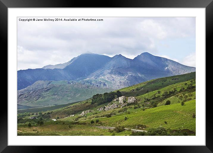 Mt Snowdon from Dyffryn Mymbyr Framed Mounted Print by Jane McIlroy