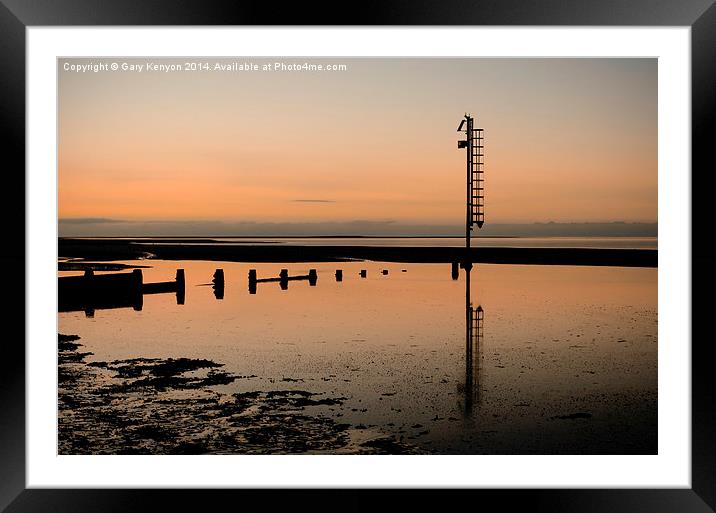  Sunset Reflections Fleetwood Beach Framed Mounted Print by Gary Kenyon