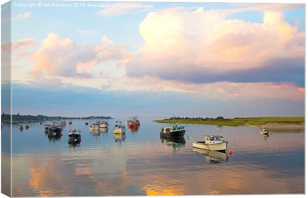  Boats in Chatham Harbor Canvas Print by Ian Danbury