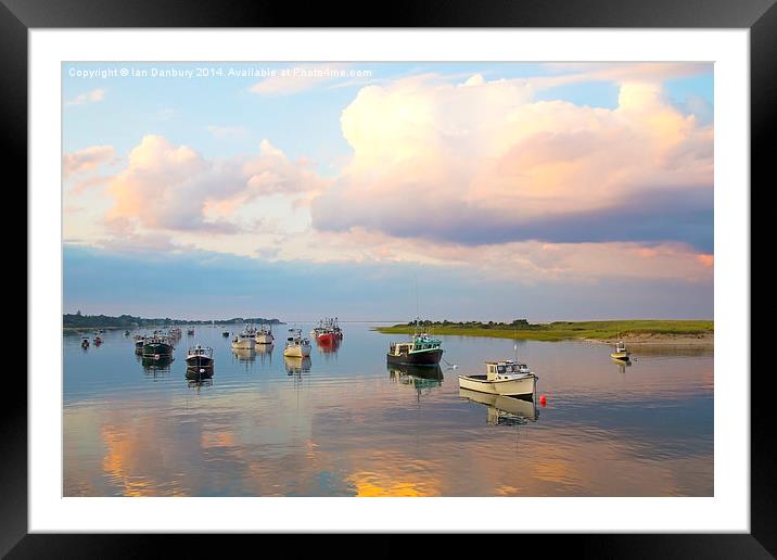  Boats in Chatham Harbor Framed Mounted Print by Ian Danbury