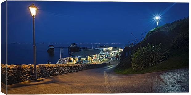  Mumbles cafe and pier Canvas Print by Leighton Collins