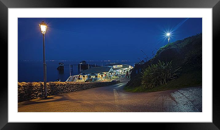  Mumbles cafe and pier Framed Mounted Print by Leighton Collins