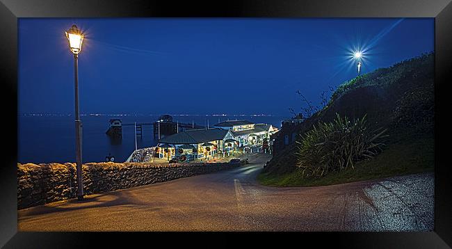  Mumbles cafe and pier Framed Print by Leighton Collins