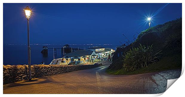  Mumbles cafe and pier Print by Leighton Collins