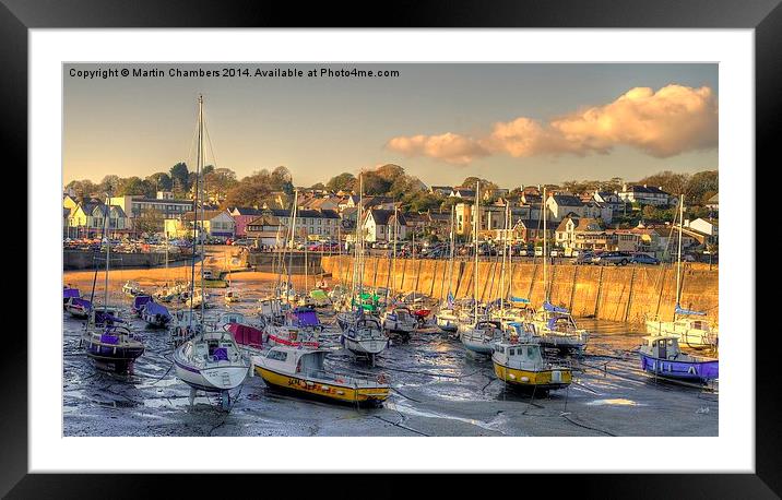  Saundersfoot Harbour Framed Mounted Print by Martin Chambers