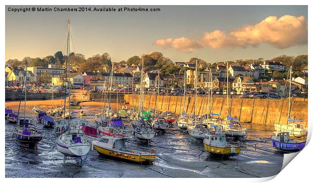  Saundersfoot Harbour Print by Martin Chambers