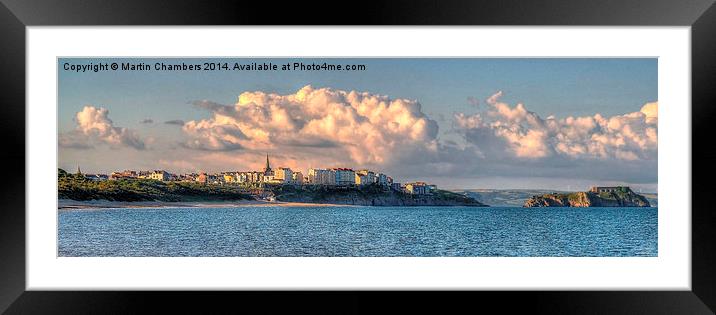  Tenby from South Beach Panorama Framed Mounted Print by Martin Chambers