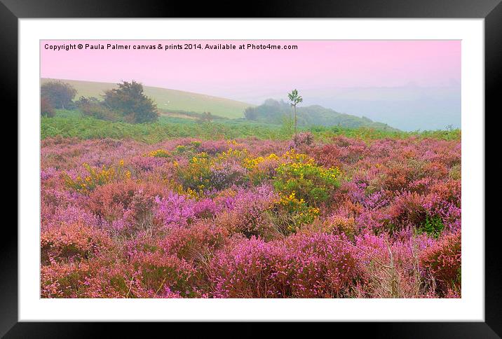  Exmoor view Framed Mounted Print by Paula Palmer canvas