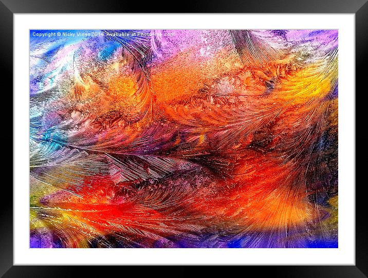 Ice crystals  Framed Mounted Print by Nicky Vines