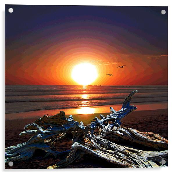 Brilliant Posterized SUNSET Acrylic by james balzano, jr.