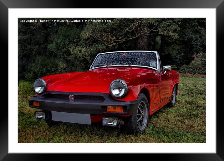  1975 mg midget convertible Framed Mounted Print by Thanet Photos