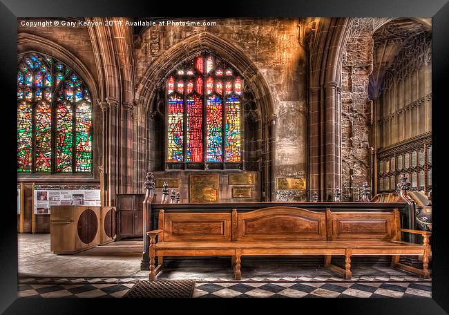  Manchester Cathedral Framed Print by Gary Kenyon