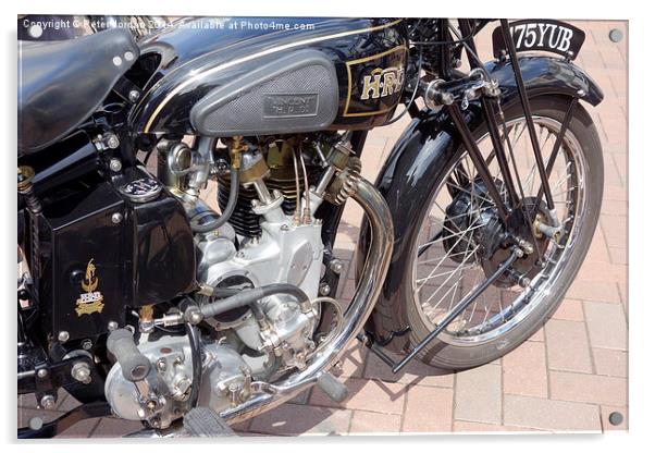  Vincent HRD 500cc Motor Cycle Acrylic by Peter Jordan