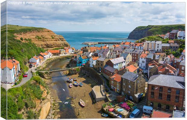 Staithes Harbour Canvas Print by Peter Jordan