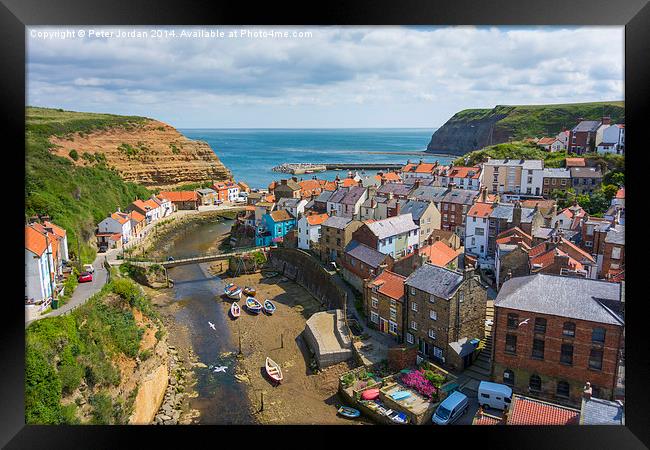  Staithes Harbour Framed Print by Peter Jordan