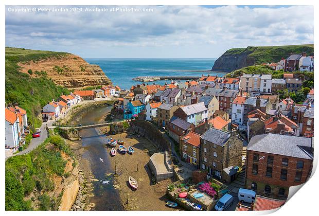  Staithes Harbour Print by Peter Jordan