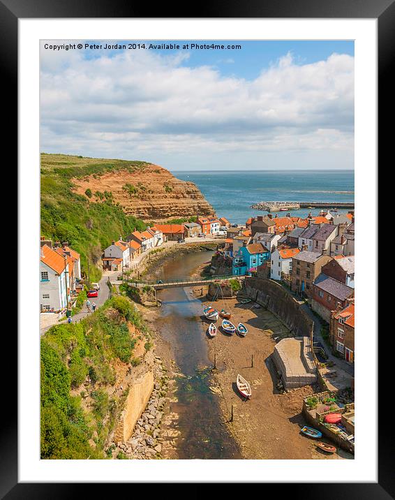  Staithes Harbour Framed Mounted Print by Peter Jordan