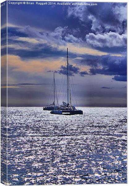  Sunset sailing Canvas Print by Brian  Raggatt