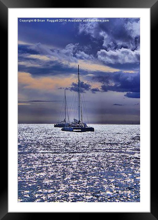  Sunset sailing Framed Mounted Print by Brian  Raggatt